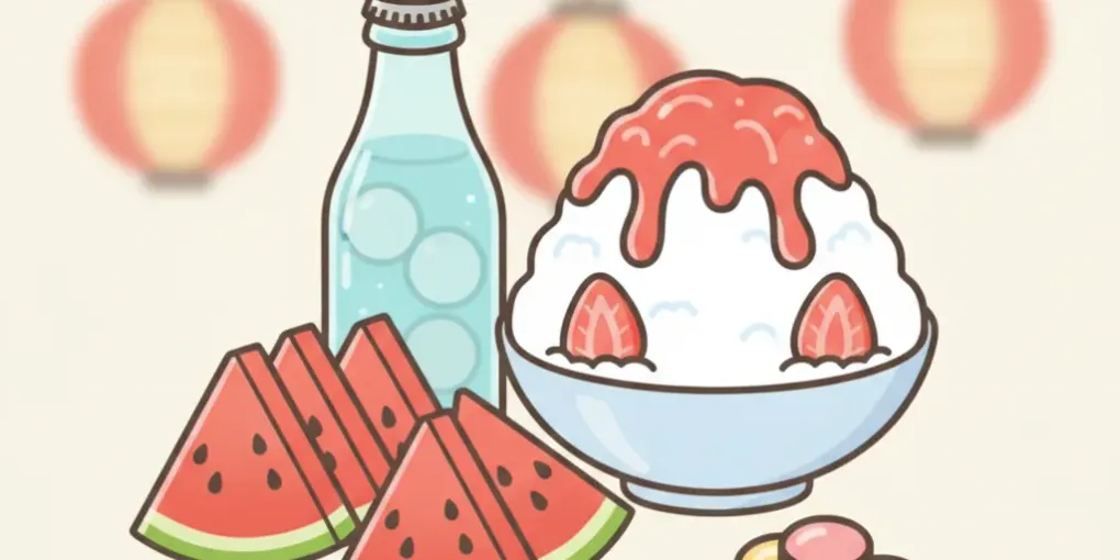 Illustration for What Japan Snacks On in Summer: 6 Festival-Season Treats You Can Get in the US
